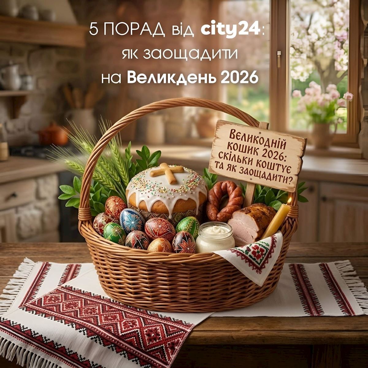 Великодній кошик 2026: скільки коштує святковий набір та як заощадити